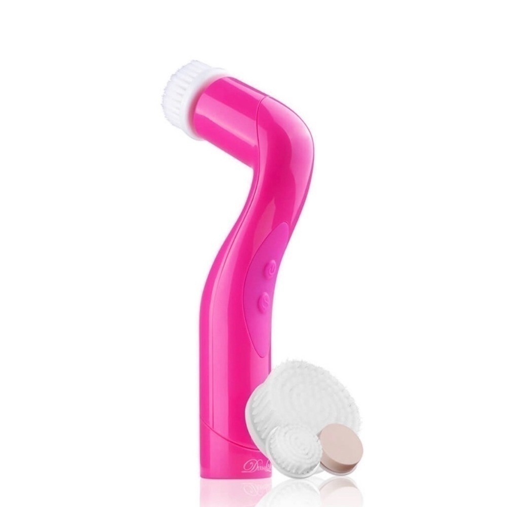DermaLuxe advance cleansing system 2 speeds 4 cleaning heads  face and body pink
